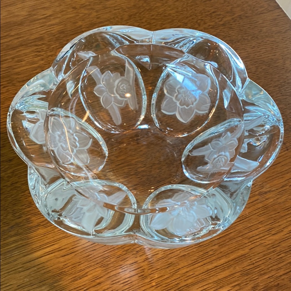 Vintage heavy crystal ashtray